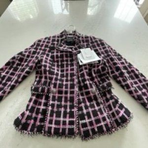 28. Carlisle Pink, Black, White Sample Jacket size 2 NWT